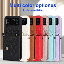 Load image into Gallery viewer, Casekis Crossbody Cardholder Phone Case For Galaxy Z Flip 4 White
