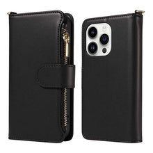Загрузить изображение в средство просмотра галереи, Casekis Cardholder Case with Wrist Strap,Compatible with MagSafe,Zipper Pocket,Black
