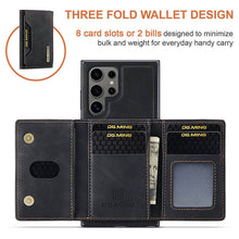 Load image into Gallery viewer, Casekis Magnetic Wallet Detachable Phone Case Black
