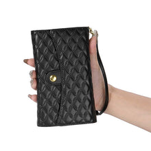 Load image into Gallery viewer, Casekis 7-Slot Foldable Crossbody Wallet Phone Case Black
