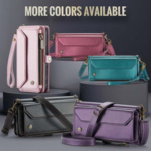Charger l'image dans la galerie, Casekis Cardholer Zipper Wallet Crossbody Phone Case Black
