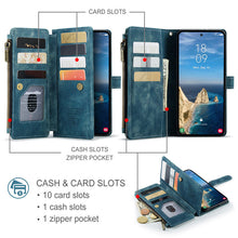 Load image into Gallery viewer, Casekis Leather Zipper Phone Case Blue
