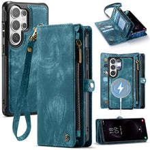 Load image into Gallery viewer, Casekis Wrist Strap Zipper Wallet Phone Case Blue
