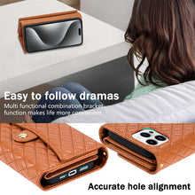 Carregar imagem no visualizador da galeria, Casekis 7-Slot Foldable Crossbody Wallet Phone Case Brown
