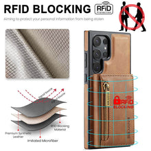 Load image into Gallery viewer, Casekis RFID Magnetic Detachable Leather Wallet Phone Case Brown
