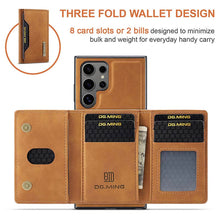 Load image into Gallery viewer, Casekis Magnetic Wallet Detachable Phone Case Brown
