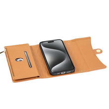 Carregar imagem no visualizador da galeria, Casekis 7-Slot Foldable Crossbody Wallet Phone Case Brown
