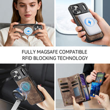 Load image into Gallery viewer, Casekis Wrist Strap Zipper Wallet Phone Case Brown
