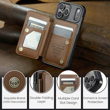 Lade das Bild in den Galerie-Viewer, Casekis RFID Cardholder Wallet Phone Case Brown
