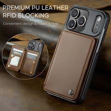 Lade das Bild in den Galerie-Viewer, Casekis RFID Cardholder Wallet Phone Case Brown
