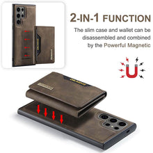 Load image into Gallery viewer, Casekis Magnetic Wallet Detachable Phone Case Coffee
