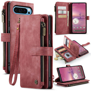 Casekis Leather Zipper Phone Case Red