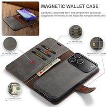 Carica l'immagine nel visualizzatore di Gallery, Casekis Detachable Leather Wallet Phone Case Gray
