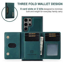 Load image into Gallery viewer, Casekis Magnetic Wallet Detachable Phone Case Green
