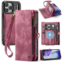 Load image into Gallery viewer, Casekis Wrist Strap Zipper Wallet Phone Case Red

