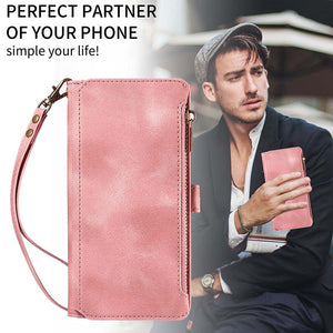 Casekis Zipper RFID Wallet Phone Case Pink