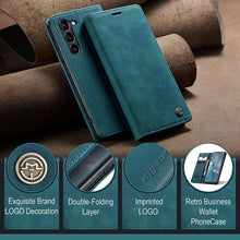 Load image into Gallery viewer, Casekis Retro Wallet Case For Galaxy S23 5G
