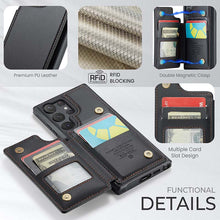 Load image into Gallery viewer, Casekis RFID Cardholder Wallet Phone Case For Galaxy S23 Ultra
