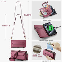 Load image into Gallery viewer, Casekis Cardholer Zipper Wallet Crossbody Phone Case Red
