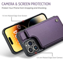 Load image into Gallery viewer, Casekis RFID Cardholder Wallet Phone Case Purple
