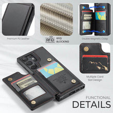 Görseli Galeri görüntüleyiciye yükleyin, Casekis RFID Cardholder Wallet Phone Case For Galaxy S22 Ultra
