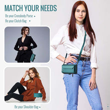 Carregar imagem no visualizador da galeria, Casekis Cardholer Zipper Wallet Crossbody Phone Case Green
