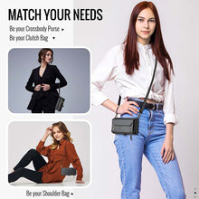Görseli Galeri görüntüleyiciye yükleyin, Casekis Cardholer Zipper Wallet Crossbody Phone Case Black
