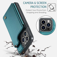 Load image into Gallery viewer, Casekis RFID Cardholder Wallet Phone Case Green
