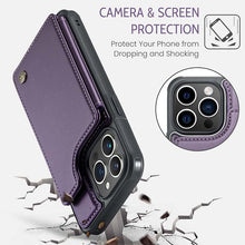 Load image into Gallery viewer, Casekis RFID Cardholder Wallet Phone Case Purple
