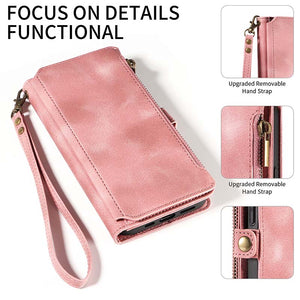 Casekis Zipper RFID Wallet Phone Case Pink