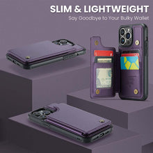 Load image into Gallery viewer, Casekis RFID Cardholder Wallet Phone Case Purple
