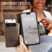 Cargar imagen en el visor de la galería, Casekis Retro Wallet Case For iPhone 16 Pro Max
