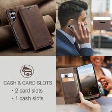 Load image into Gallery viewer, Casekis Retro Wallet Case For Galaxy S25 5G
