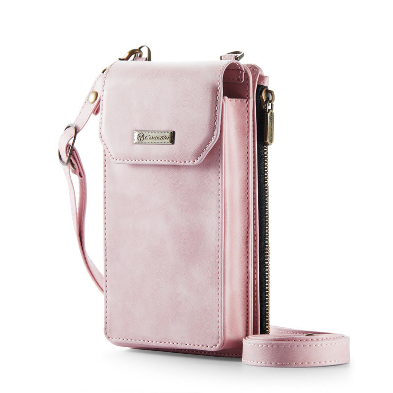 Casekis Crossbody RFID Zipper Phone Bag Pink