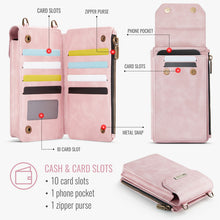Load image into Gallery viewer, Casekis Crossbody RFID Zipper Phone Bag Pink
