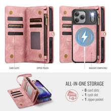 Load image into Gallery viewer, Casekis Wrist Strap Zipper Wallet Phone Case Pink

