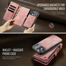 Load image into Gallery viewer, Casekis Wrist Strap Zipper Wallet Phone Case Pink
