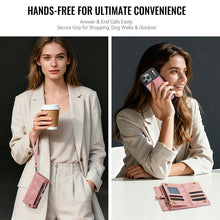 Load image into Gallery viewer, Casekis Wrist Strap Zipper Wallet Phone Case Pink
