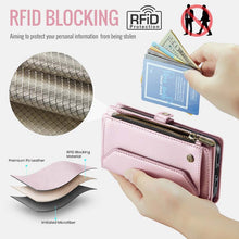Load image into Gallery viewer, Casekis Cardholer Zipper Wallet Crossbody Phone Case Pink
