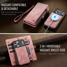 Load image into Gallery viewer, Casekis Wrist Strap Zipper Wallet Phone Case Pink
