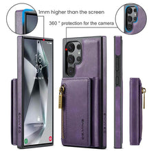 Load image into Gallery viewer, Casekis RFID Magnetic Detachable Leather Wallet Phone Case Purple
