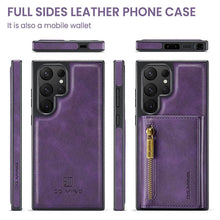 Load image into Gallery viewer, Casekis RFID Magnetic Detachable Leather Wallet Phone Case Purple
