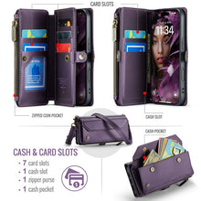 Load image into Gallery viewer, Casekis Cardholer Zipper Wallet Crossbody Phone Case Purple
