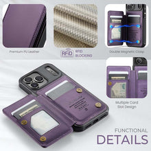 Lade das Bild in den Galerie-Viewer, Casekis RFID Cardholder Wallet Phone Case Purple

