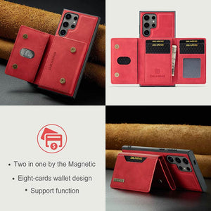 Casekis Magnetic Wallet Detachable Phone Case Red