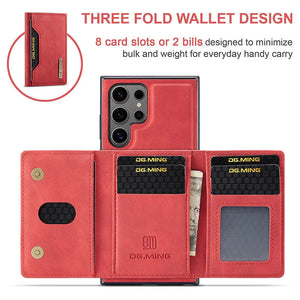 Casekis Magnetic Wallet Detachable Phone Case Red