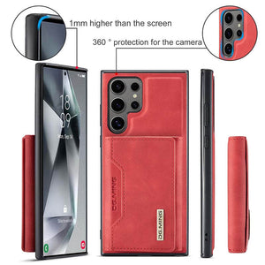 Casekis Magnetic Wallet Detachable Phone Case Red