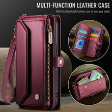 Load image into Gallery viewer, Casekis Cardholer Zipper Wallet Crossbody Phone Case Red
