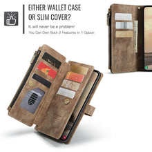 Load image into Gallery viewer, Casekis Leather Zipper Phone Case Brown
