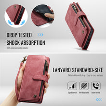 Load image into Gallery viewer, Casekis Leather Zipper Phone Case Red
